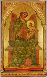 Vergine con Bambino nel pannello centrale di un Polittico, 1354
